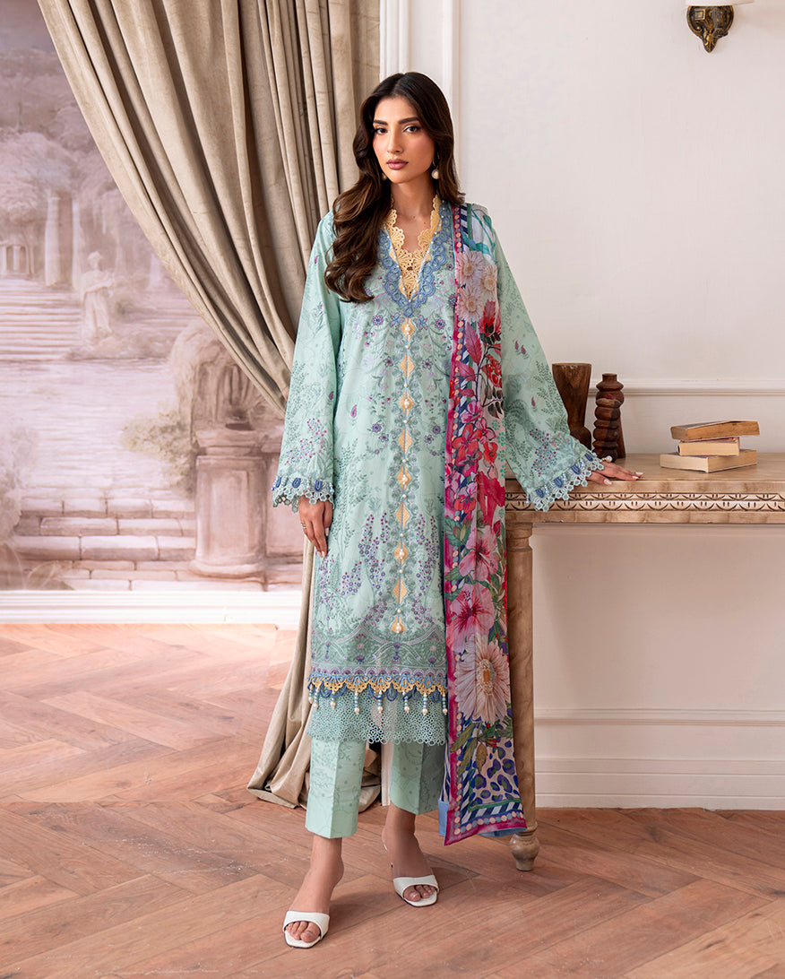 Roheenaz | Aezel Embroidered Cambric | Avira by Roheenaz - Designer Dress  - Type : Ladies Clothes - Available at Libayah - 100% Original 
