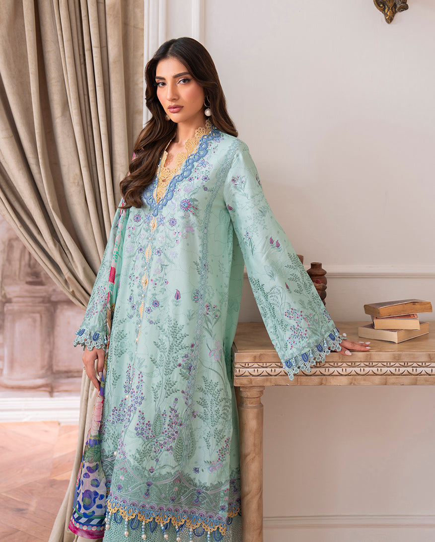 Roheenaz | Aezel Embroidered Cambric | Avira by Roheenaz - Designer Dress  - Type : Ladies Clothes - Available at Libayah - 100% Original 