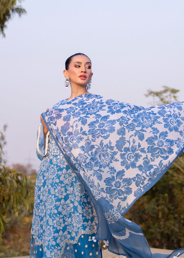 Myeesha | Lamhay Luxury Lawn 25 | Zarposh by Myeesha - Designer Dress - Type: Ladies Clothes - Available at Libayah - 100% Original
