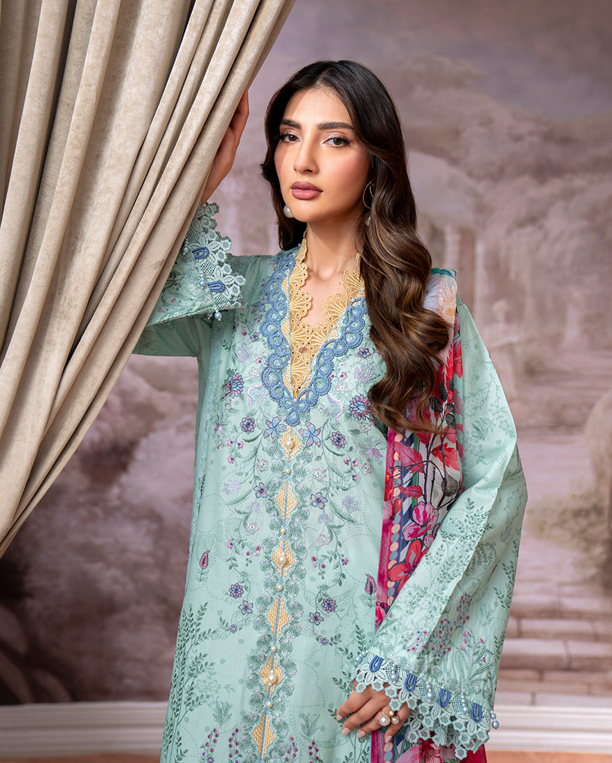 Roheenaz | Aezel Embroidered Cambric | Avira by Roheenaz - Designer Dress  - Type : Ladies Clothes - Available at Libayah - 100% Original 