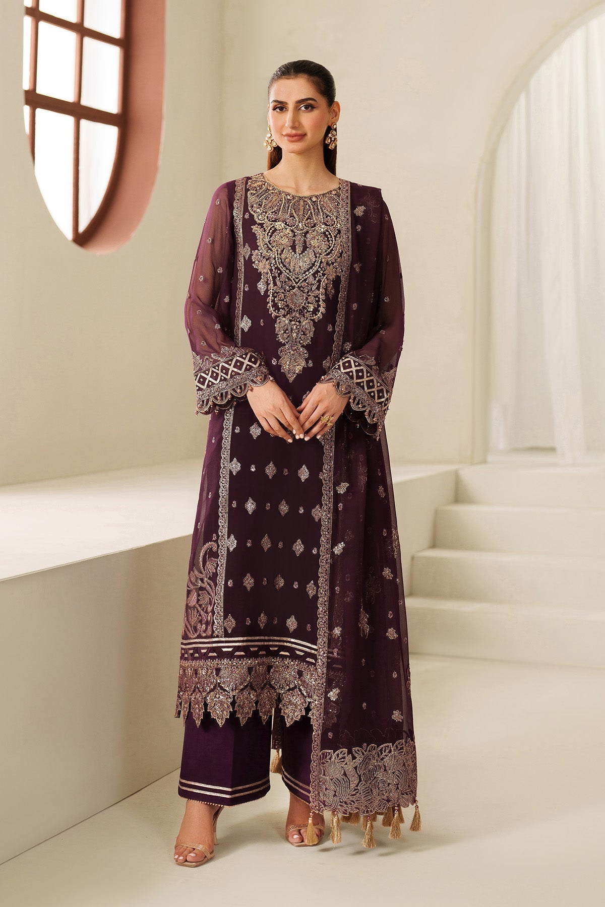 Alizeh | Reena Handmade 25 | AF-HM-4053-Tehwar by Alizeh - Designer Dress  - Type : Ladies Clothes - Available at Libayah - 100% Original 