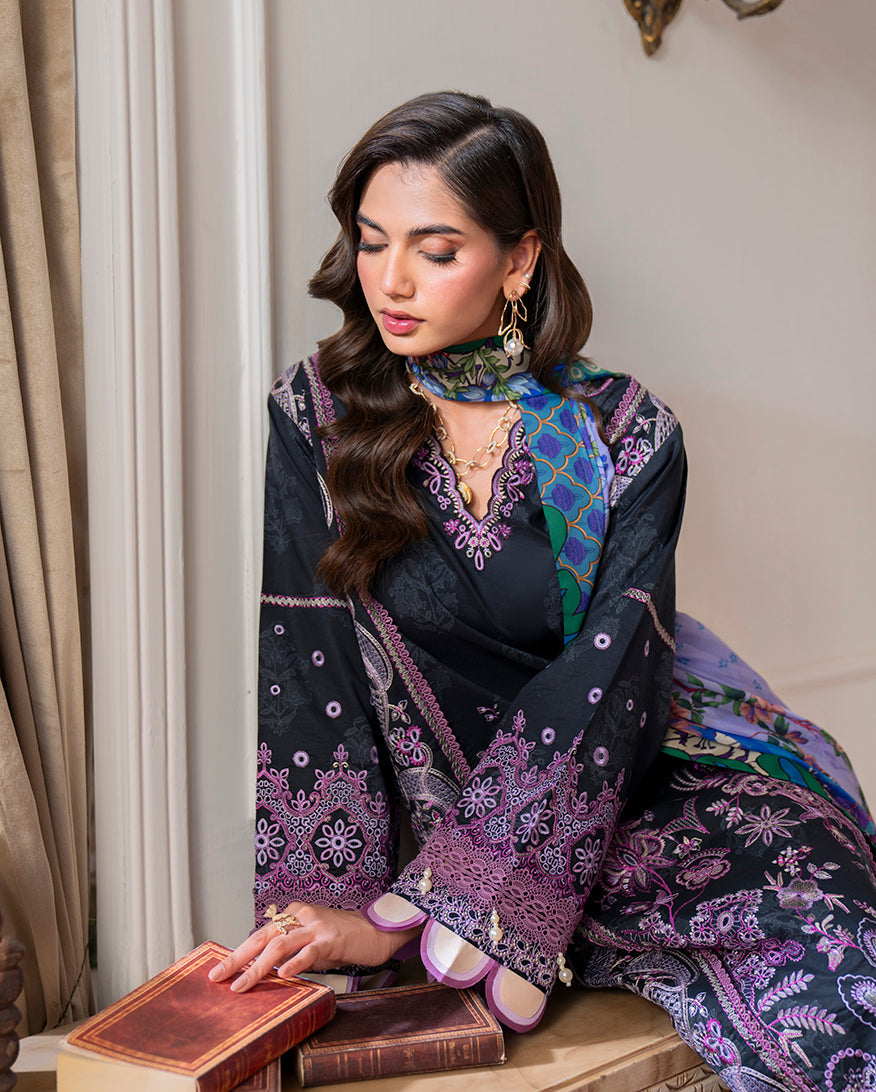Roheenaz | Aezel Embroidered Cambric | Emera by Roheenaz - Designer Dress  - Type : Ladies Clothes - Available at Libayah - 100% Original 