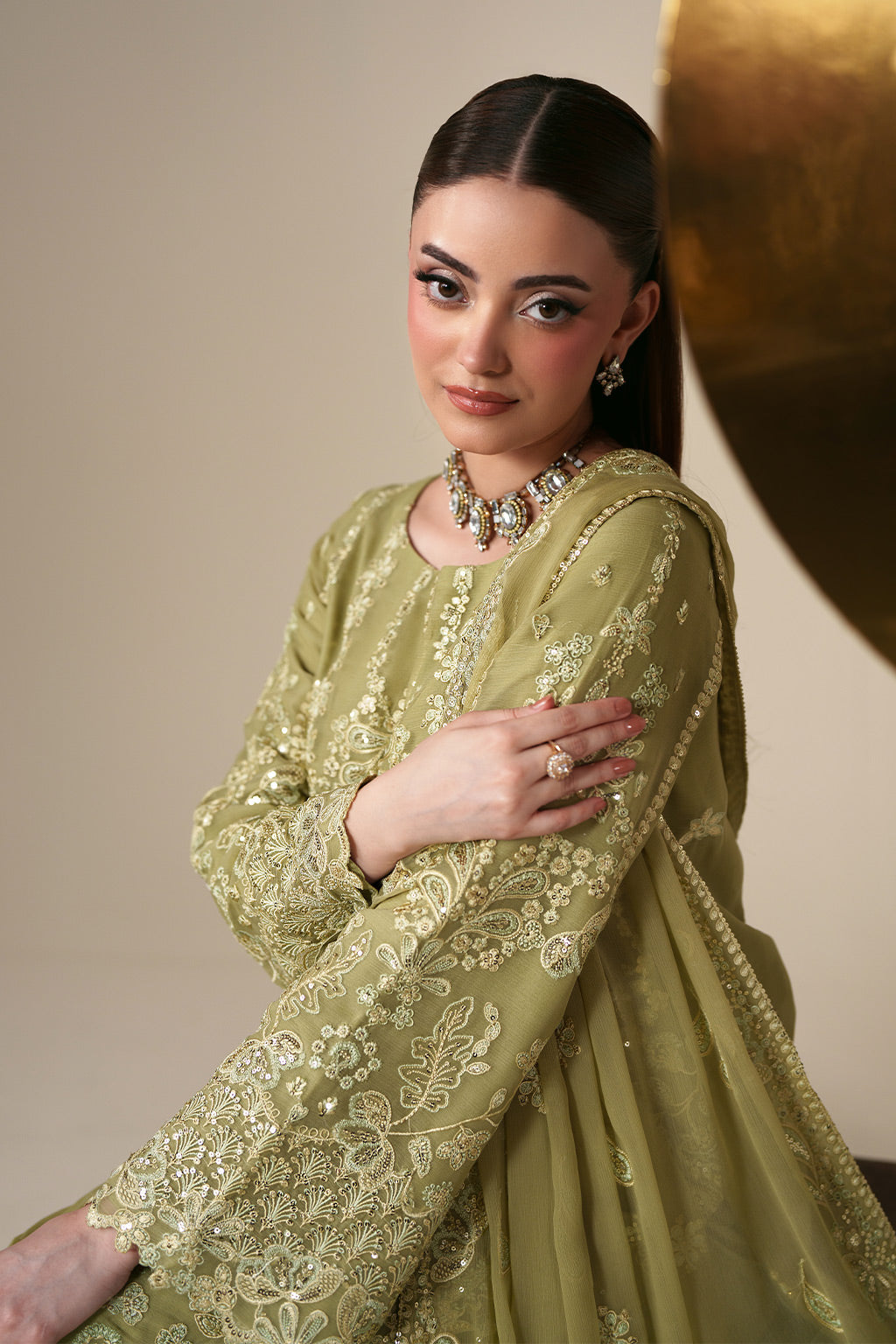 Emaan Adeel | Nouvelle Luxury Chiffon | NOLA by Emaan Adeel - Designer Dress  - Type : Ladies Clothes - Available at Libayah - 100% Original 