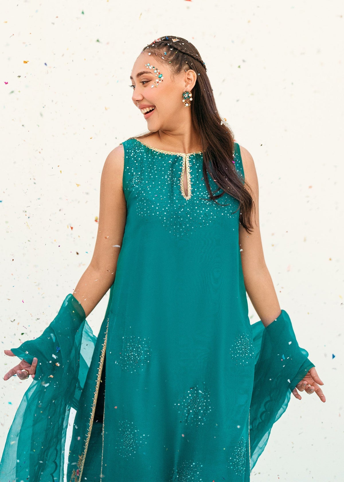 Umsha | Confetti 25 | SPRUCE GLOW by Umsha - Designer Dress - Type: Ladies Clothes - Available at Libayah - 100% Original