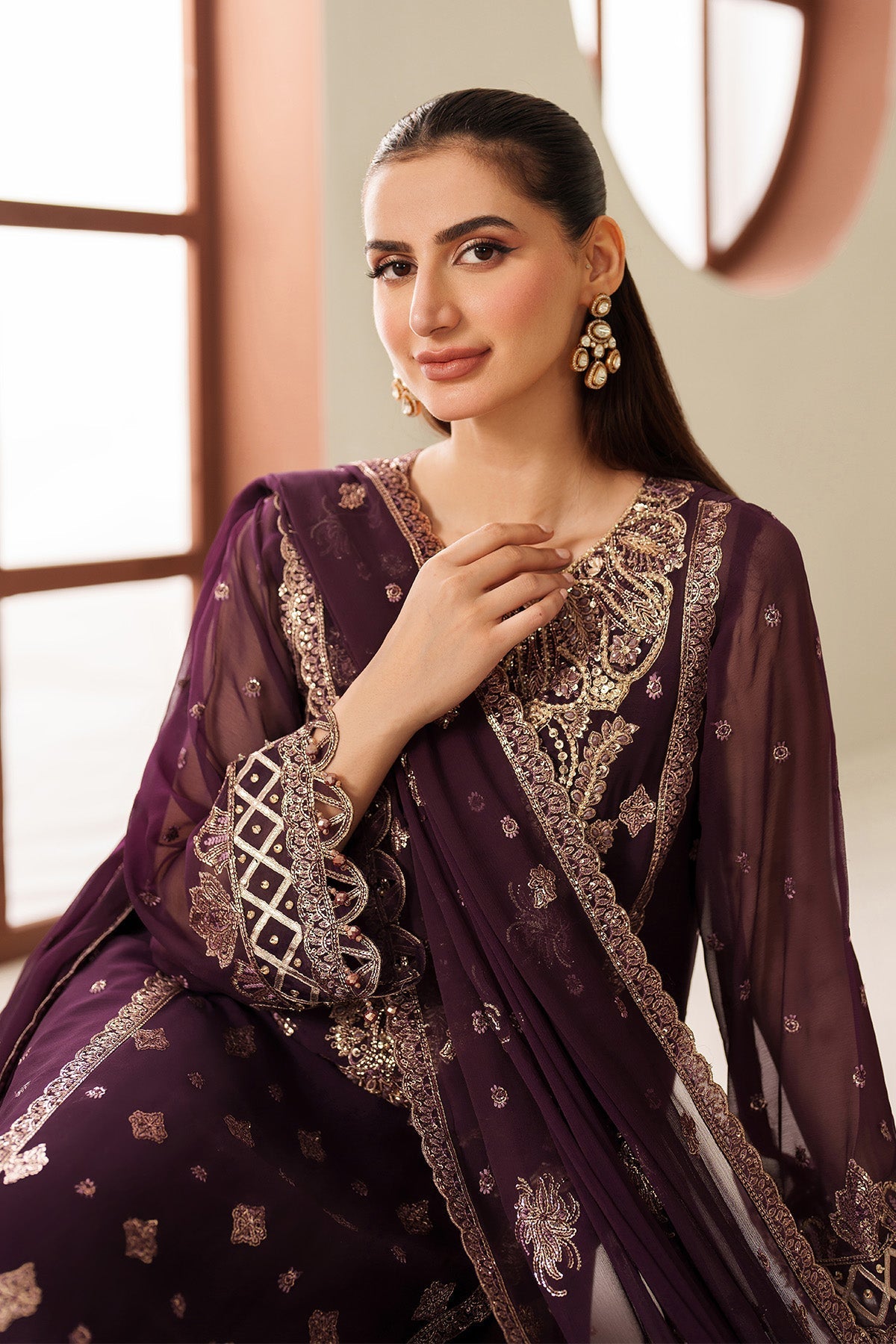 Alizeh | Reena Handmade 25 | AF-HM-4053-Tehwar by Alizeh - Designer Dress  - Type : Ladies Clothes - Available at Libayah - 100% Original 