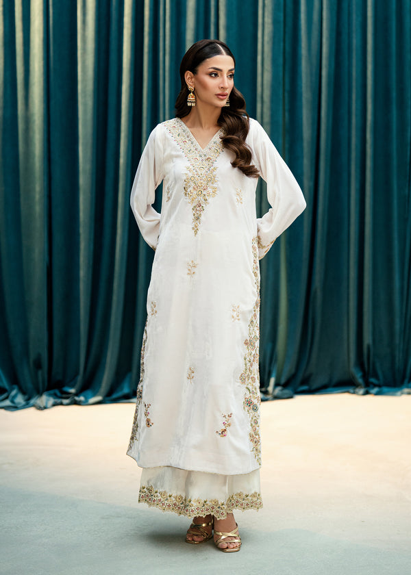 Umsha | Velvet Code | Imperial Ivory by Umsha - Designer Dress  - Type : Ladies Clothes - Available at Libayah - 100% Original 