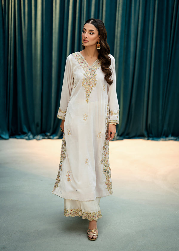 Umsha | Velvet Code | Imperial Ivory by Umsha - Designer Dress  - Type : Ladies Clothes - Available at Libayah - 100% Original 