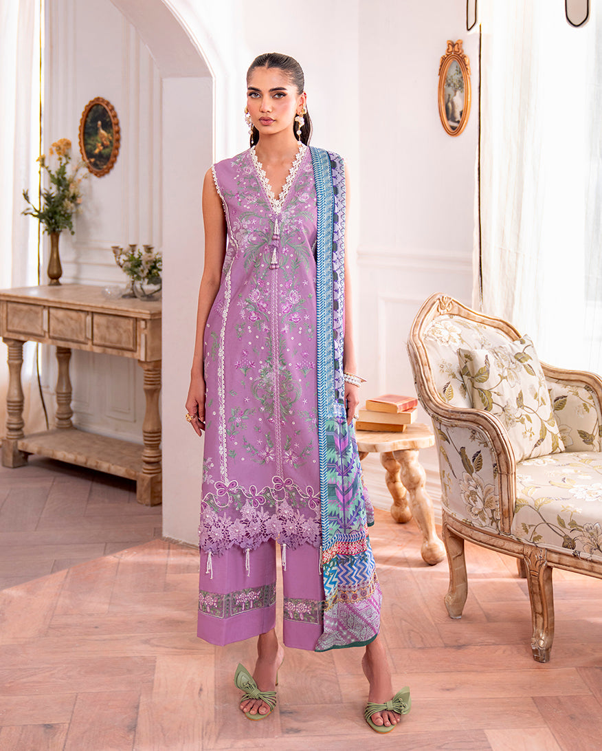 Roheenaz | Aezel Embroidered Cambric | Laila by Roheenaz - Designer Dress  - Type : Ladies Clothes - Available at Libayah - 100% Original 