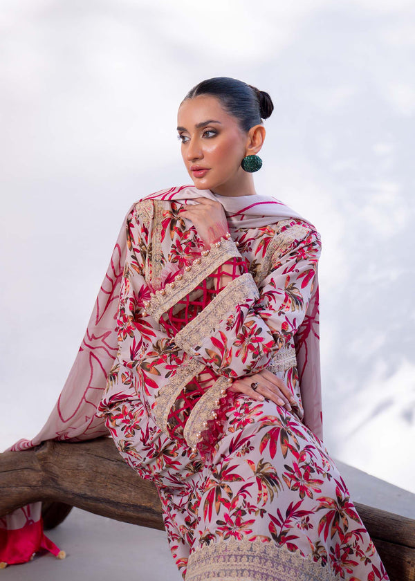 Myeesha | Lamhay Luxury Lawn 25 | Gulab by Myeesha - Designer Dress - Type: Ladies Clothes - Available at Libayah - 100% Original