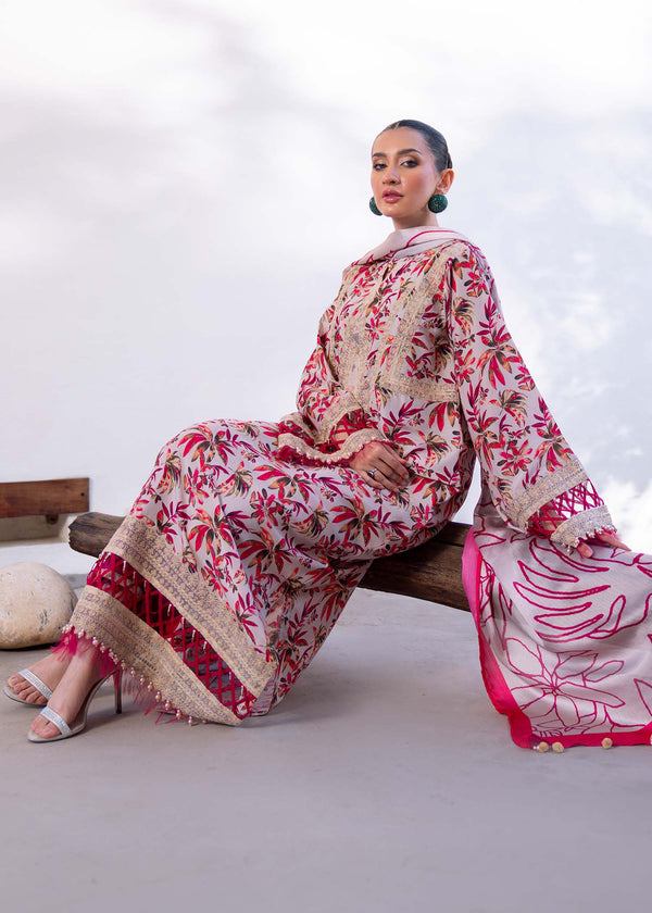 Myeesha | Lamhay Luxury Lawn 25 | Gulab by Myeesha - Designer Dress - Type: Ladies Clothes - Available at Libayah - 100% Original