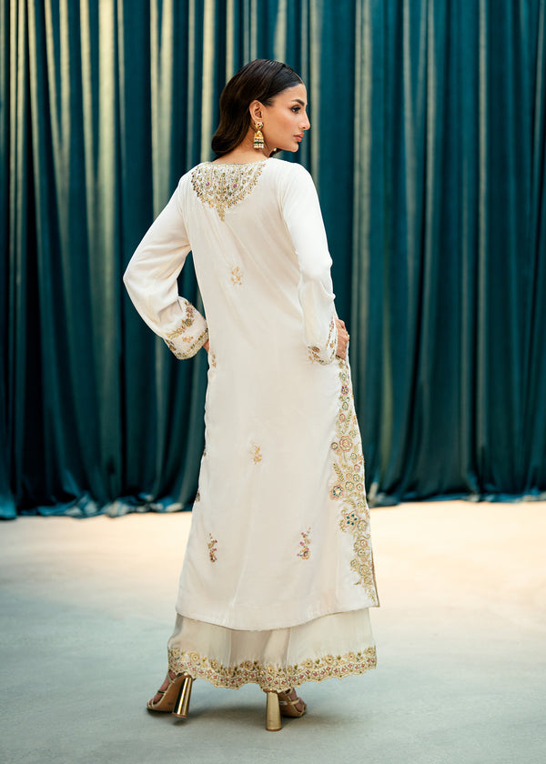 Umsha | Velvet Code | Imperial Ivory by Umsha - Designer Dress  - Type : Ladies Clothes - Available at Libayah - 100% Original 