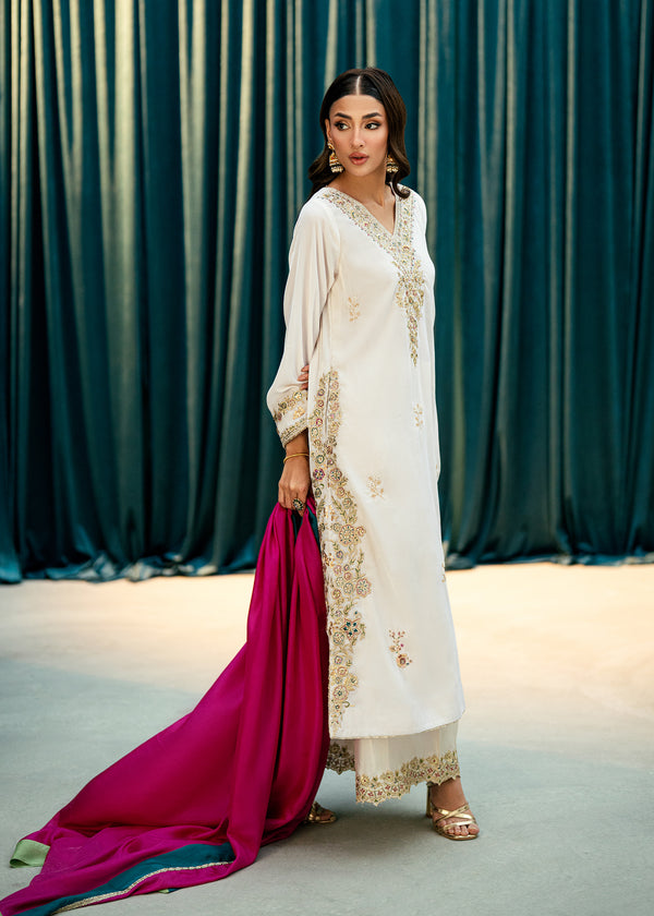 Umsha | Velvet Code | Imperial Ivory by Umsha - Designer Dress  - Type : Ladies Clothes - Available at Libayah - 100% Original 