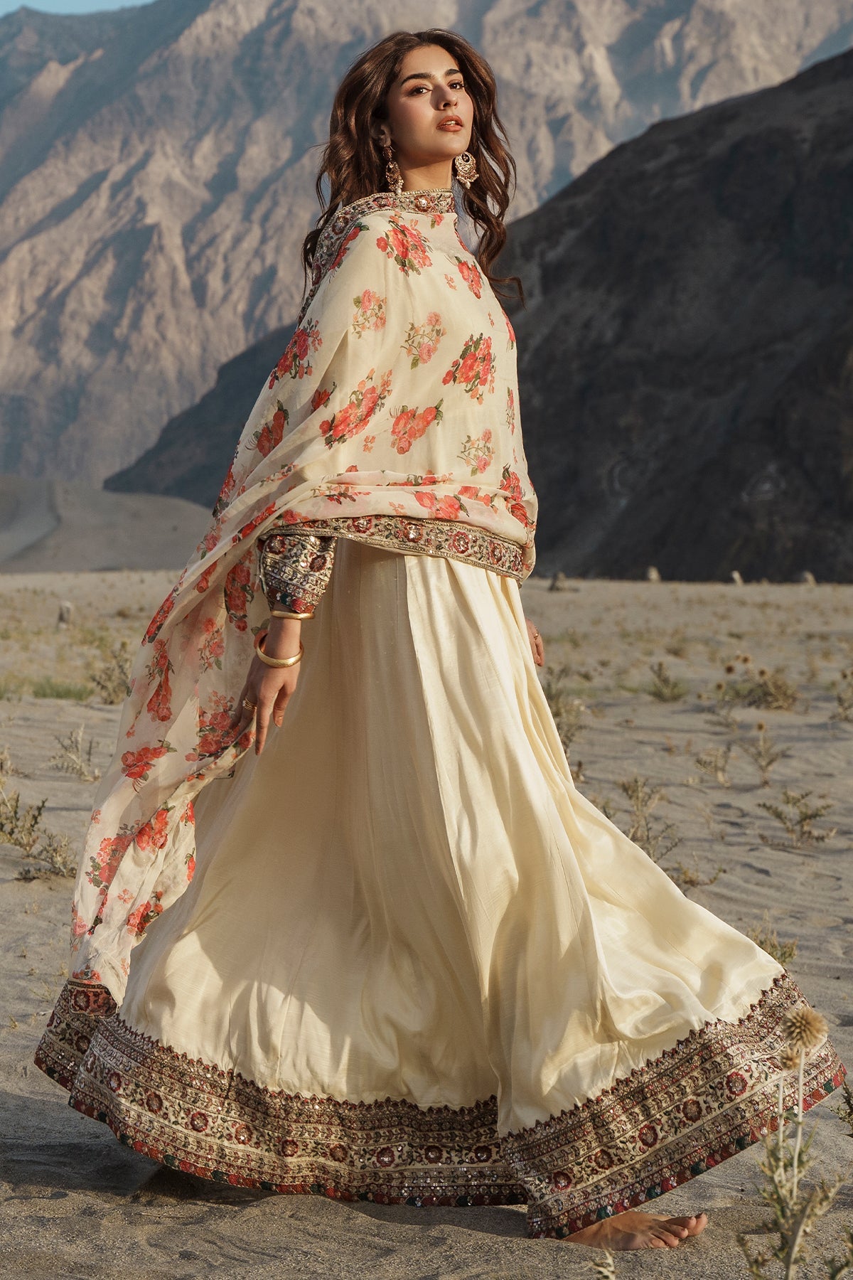 Charizma | Festive Pret | 3 Pcs Stitched Raw Silk Pishwas CMA-6-430-OFF WHITE by Charizma - Designer Dress  - Type : Ladies Clothes - Available at Libayah - 100% Original 