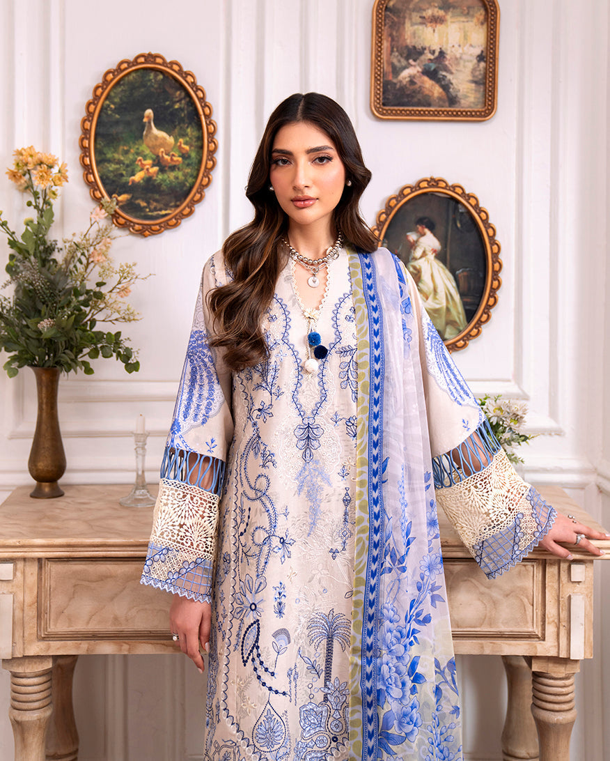 Roheenaz | Aezel Embroidered Cambric | Eleen by Roheenaz - Designer Dress  - Type : Ladies Clothes - Available at Libayah - 100% Original 