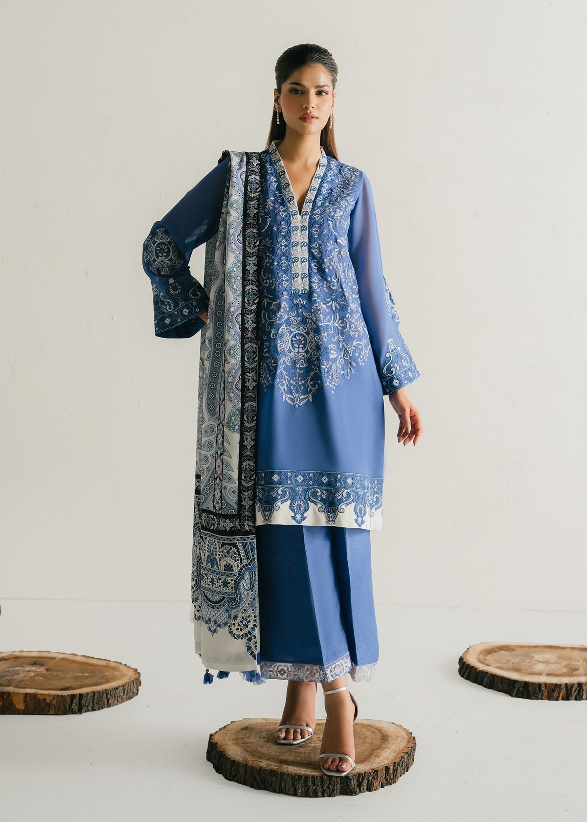 Mahgul | Alea Luxury Pret | Sapphire Mist by Mahgul - Designer Dress  - Type : Ladies Clothes - Available at Libayah - 100% Original 