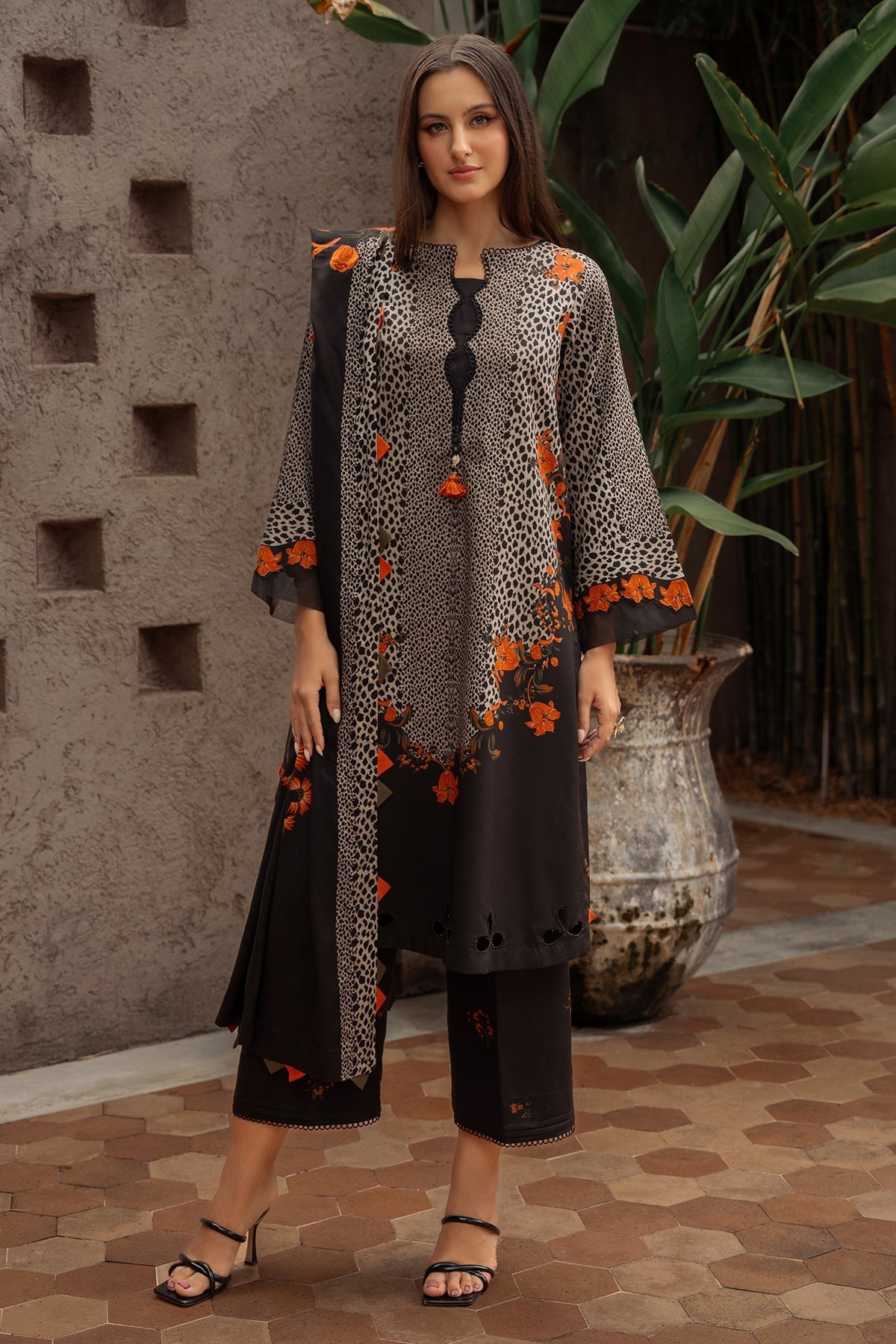 Charizma | C Prints Winter 25 |  3-PC Unstitched Printed Linen Collection CPW5-08 by Charizma - Designer Dress  - Type : Ladies Clothes - Available at Libayah - 100% Original 
