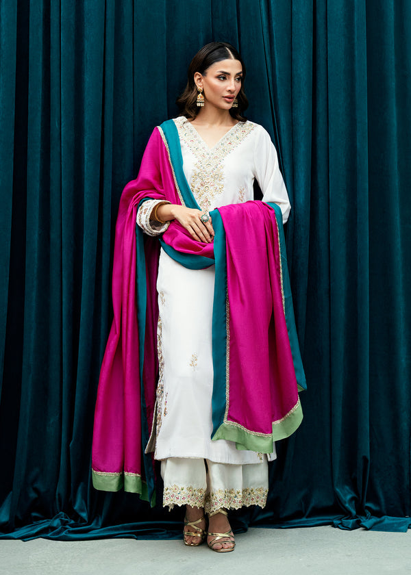Umsha | Velvet Code | Imperial Ivory by Umsha - Designer Dress  - Type : Ladies Clothes - Available at Libayah - 100% Original 