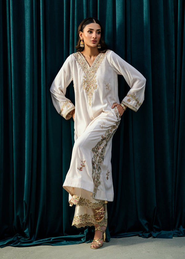 Umsha | Velvet Code | Imperial Ivory by Umsha - Designer Dress  - Type : Ladies Clothes - Available at Libayah - 100% Original 