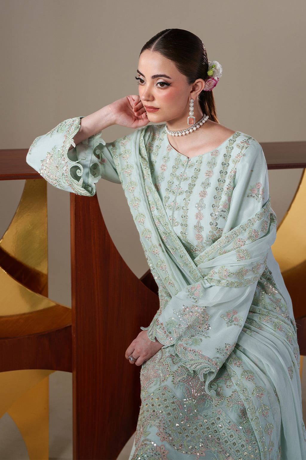 Emaan Adeel | Nouvelle Luxury Chiffon | ORLA by Emaan Adeel - Designer Dress  - Type : Ladies Clothes - Available at Libayah - 100% Original 