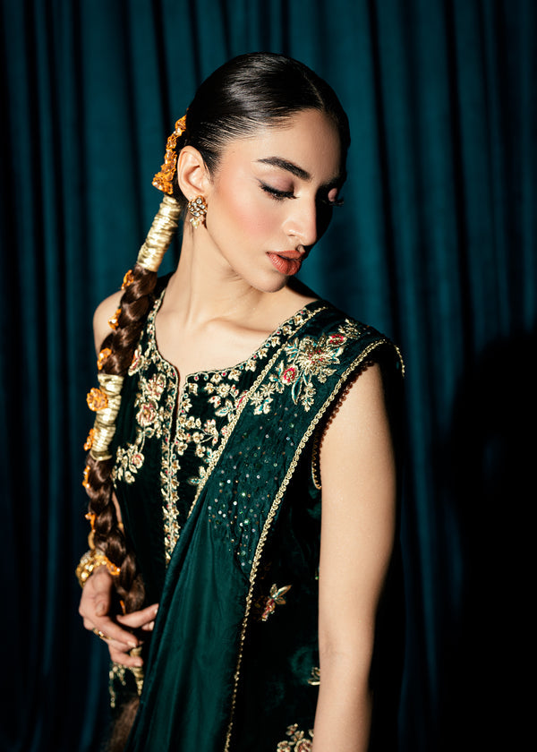 Umsha | Velvet Code | Enchanted Emerald by Umsha - Designer Dress  - Type : Ladies Clothes - Available at Libayah - 100% Original 