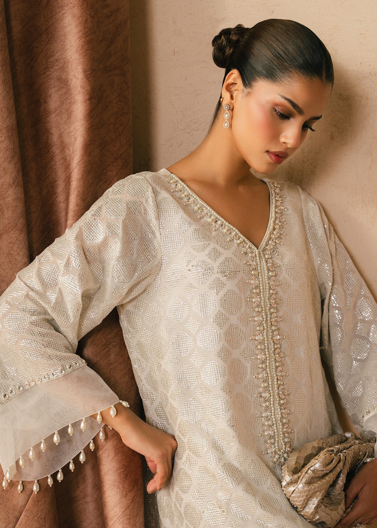 Mahgul | Alea Luxury Pret | Pearl Mirage by Mahgul - Designer Dress  - Type : Ladies Clothes - Available at Libayah - 100% Original 