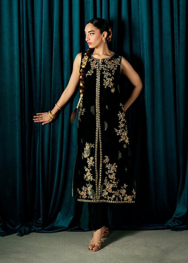 Umsha | Velvet Code | Enchanted Emerald by Umsha - Designer Dress  - Type : Ladies Clothes - Available at Libayah - 100% Original 