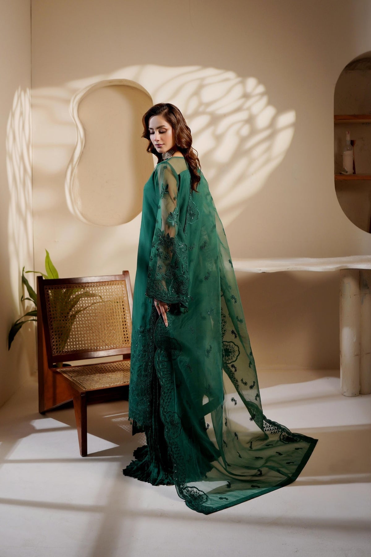 Maryams | Noir Luxe | MERSERA-NOR-1403 by Maryams - Designer Dress - Type : Ladies Clothes - Available at Libayah - 100% Original 