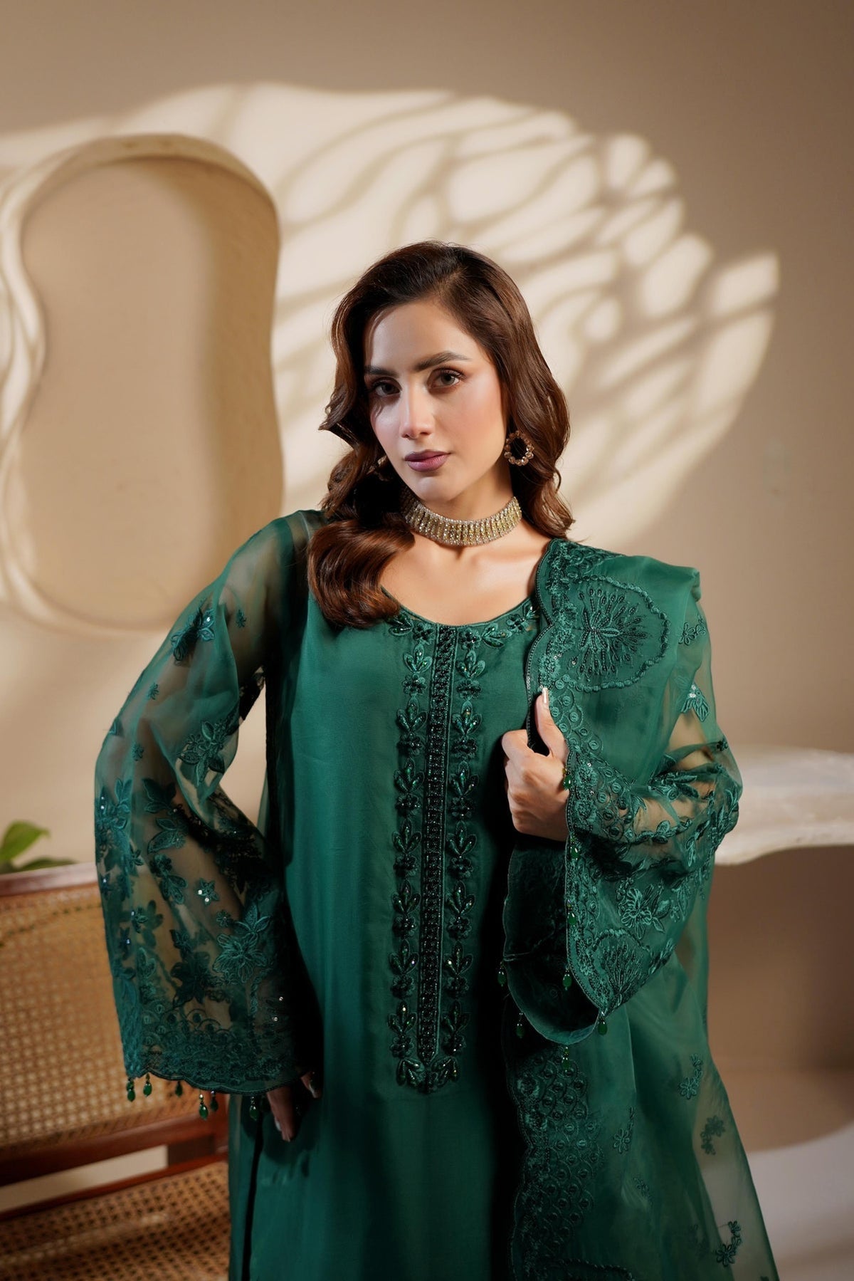 Maryams | Noir Luxe | MERSERA-NOR-1403 by Maryams - Designer Dress - Type : Ladies Clothes - Available at Libayah - 100% Original 
