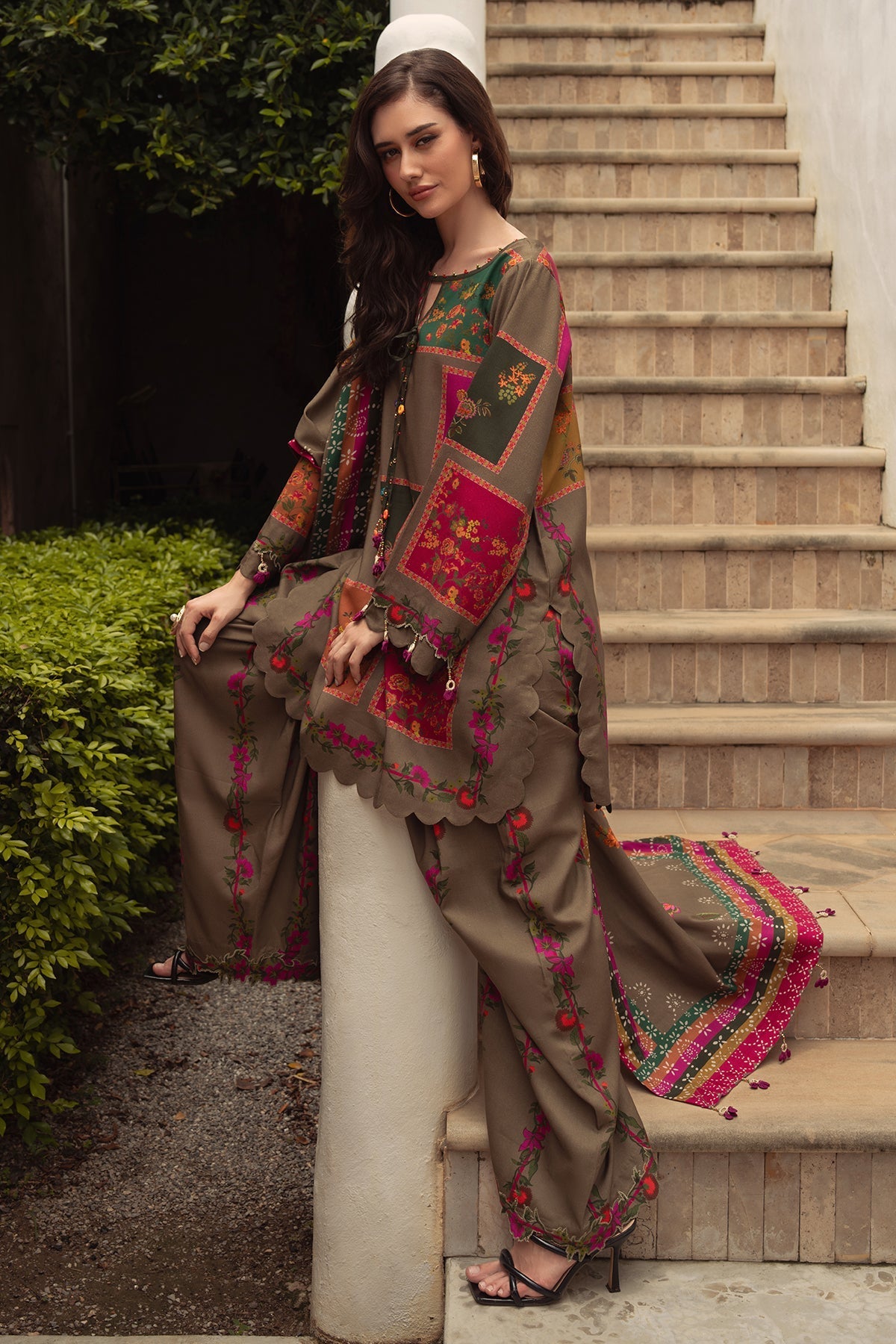 Charizma | C Prints Winter 25 |  3-PC Unstitched Printed Linen Collection CPW5-03 by Charizma - Designer Dress  - Type : Ladies Clothes - Available at Libayah - 100% Original 