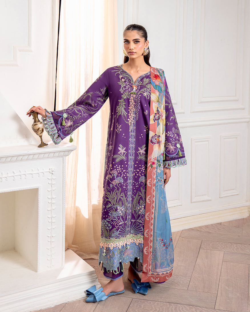 Roheenaz | Aezel Embroidered Cambric | Emaan by Roheenaz - Designer Dress  - Type : Ladies Clothes - Available at Libayah - 100% Original 
