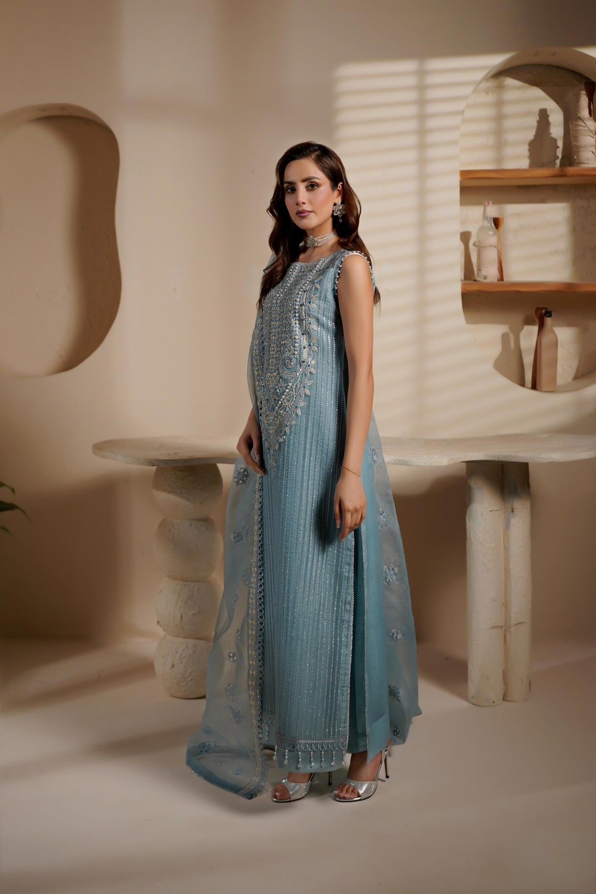 Maryams | Noir Luxe | LATISSA-NOR-1405 by Maryams - Designer Dress - Type : Ladies Clothes - Available at Libayah - 100% Original 