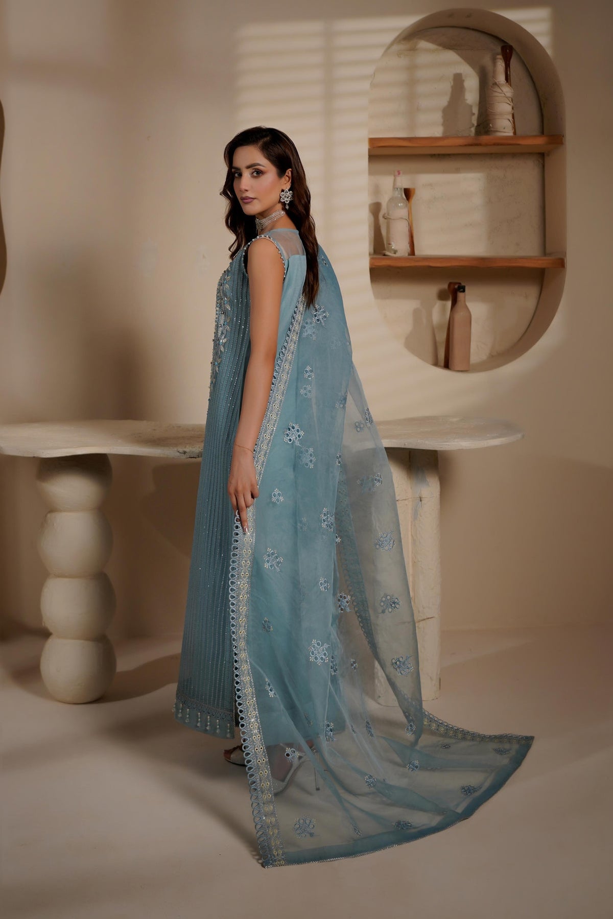 Maryams | Noir Luxe | LATISSA-NOR-1405 by Maryams - Designer Dress - Type : Ladies Clothes - Available at Libayah - 100% Original 