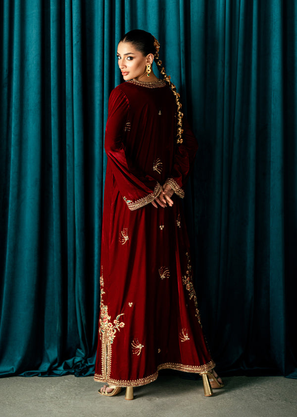 Umsha | Velvet Code | Red Solace by Umsha - Designer Dress  - Type : Ladies Clothes - Available at Libayah - 100% Original 