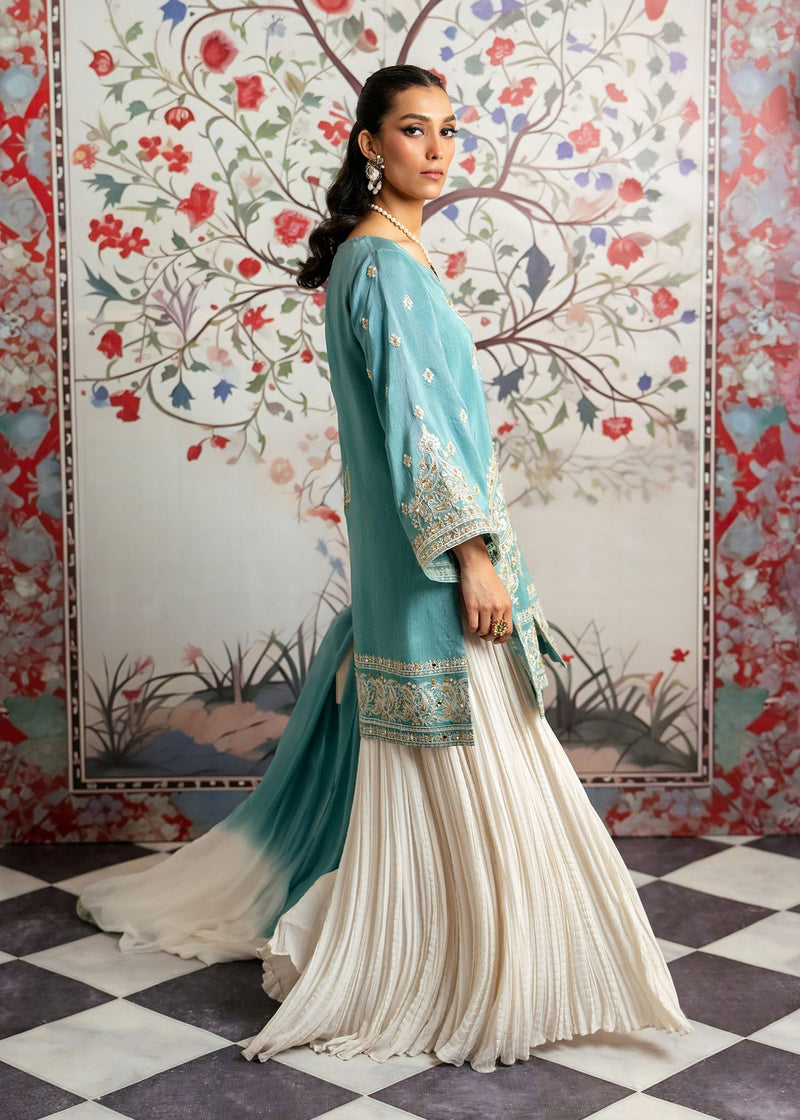 Mahgul | Echoes of Elara | Turqoise Dream by Mahgul - Designer Dress - Type: Ladies Clothes - Available at Libayah - 100% Original