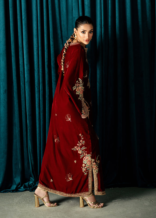 Umsha | Velvet Code | Red Solace by Umsha - Designer Dress  - Type : Ladies Clothes - Available at Libayah - 100% Original 
