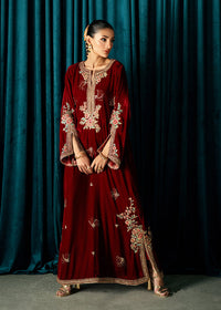 Umsha | Velvet Code | Red Solace by Umsha - Designer Dress  - Type : Ladies Clothes - Available at Libayah - 100% Original 