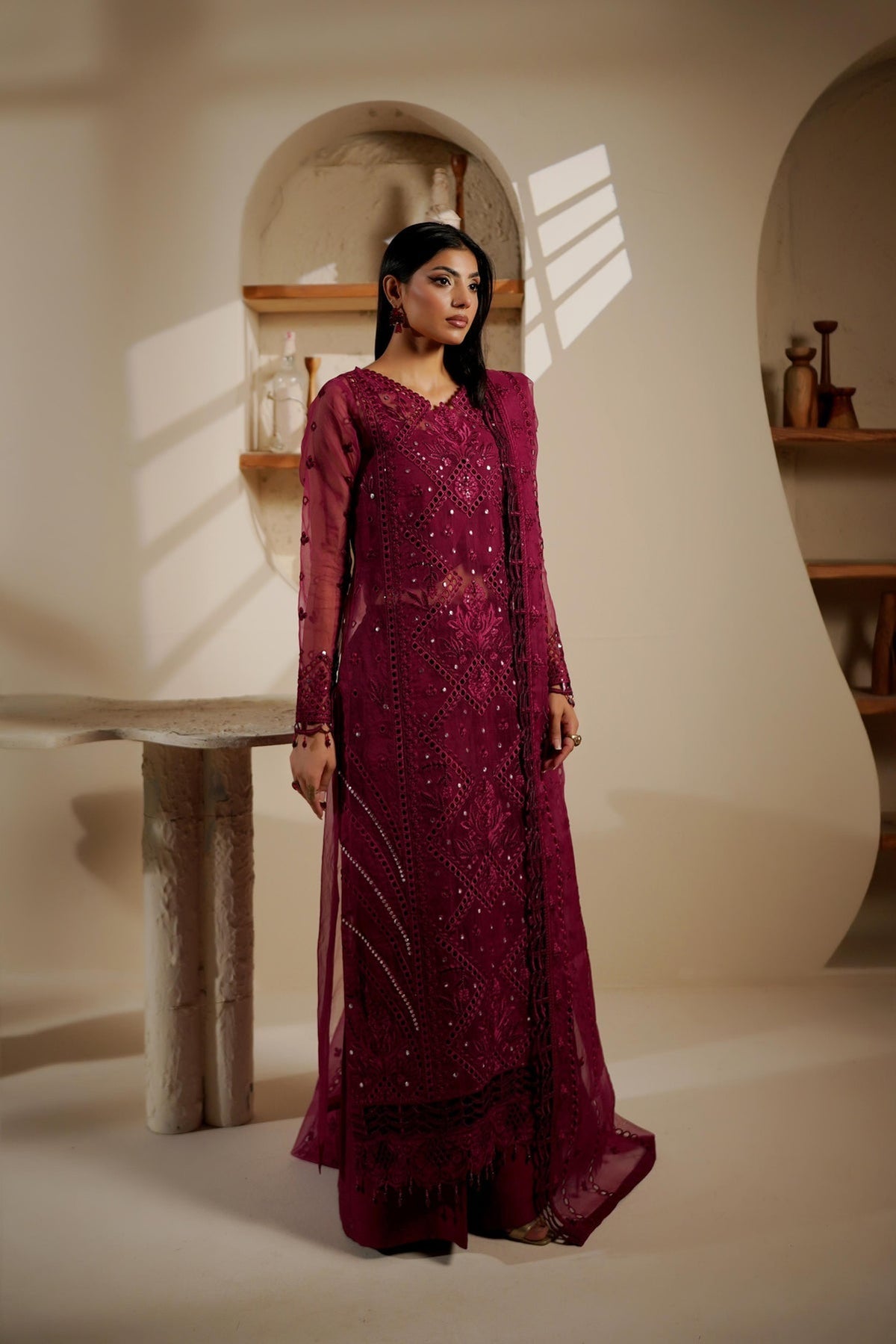 Maryams | Noir Luxe | IRELEEN-NOR-1401 by Maryams - Designer Dress - Type : Ladies Clothes - Available at Libayah - 100% Original 