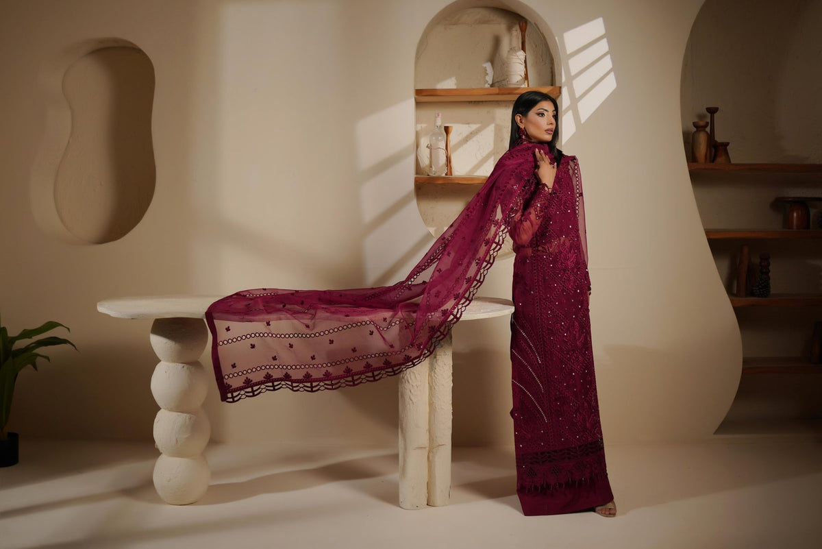 Maryams | Noir Luxe | IRELEEN-NOR-1401 by Maryams - Designer Dress - Type : Ladies Clothes - Available at Libayah - 100% Original 