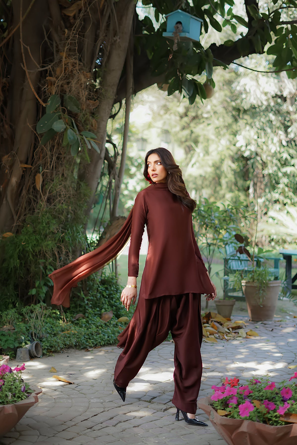 Erum Khan | Nue 25 | Espresso Gloe by Erum Khan - Designer Dress - Type: Ladies Clothes - Available at Libayah - 100% Original