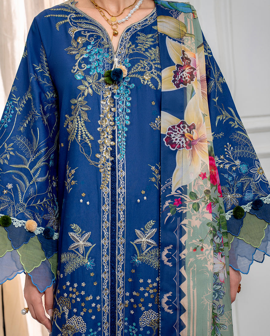Roheenaz | Aezel Embroidered Cambric | Insha by Roheenaz - Designer Dress  - Type : Ladies Clothes - Available at Libayah - 100% Original 
