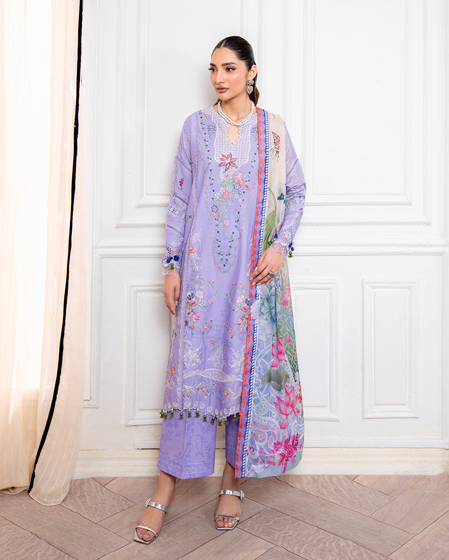 Roheenaz | Aezel Embroidered Cambric | Nivra by Roheenaz - Designer Dress  - Type : Ladies Clothes - Available at Libayah - 100% Original 