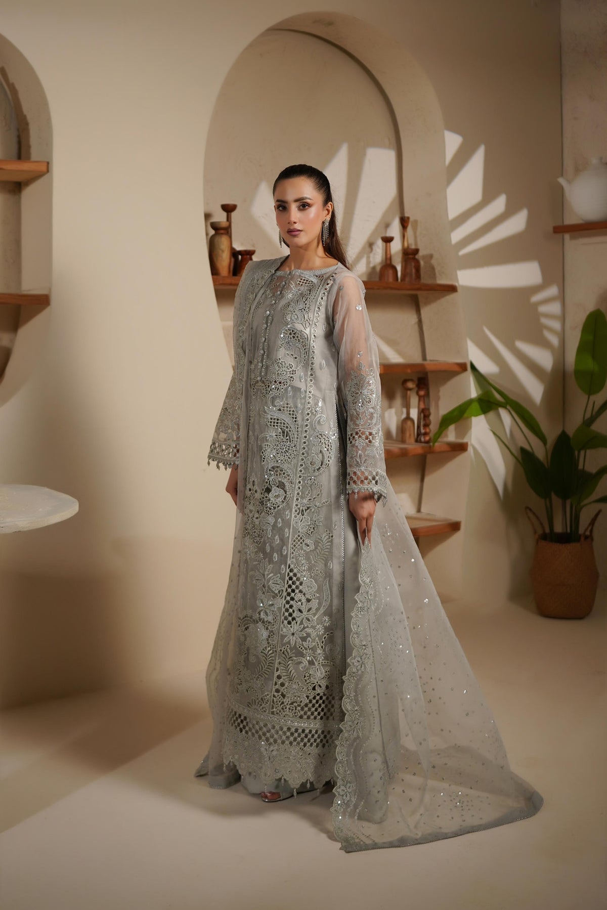 Maryams | Noir Luxe | SHELINA-NOR-1402 by Maryams - Designer Dress - Type : Ladies Clothes - Available at Libayah - 100% Original 