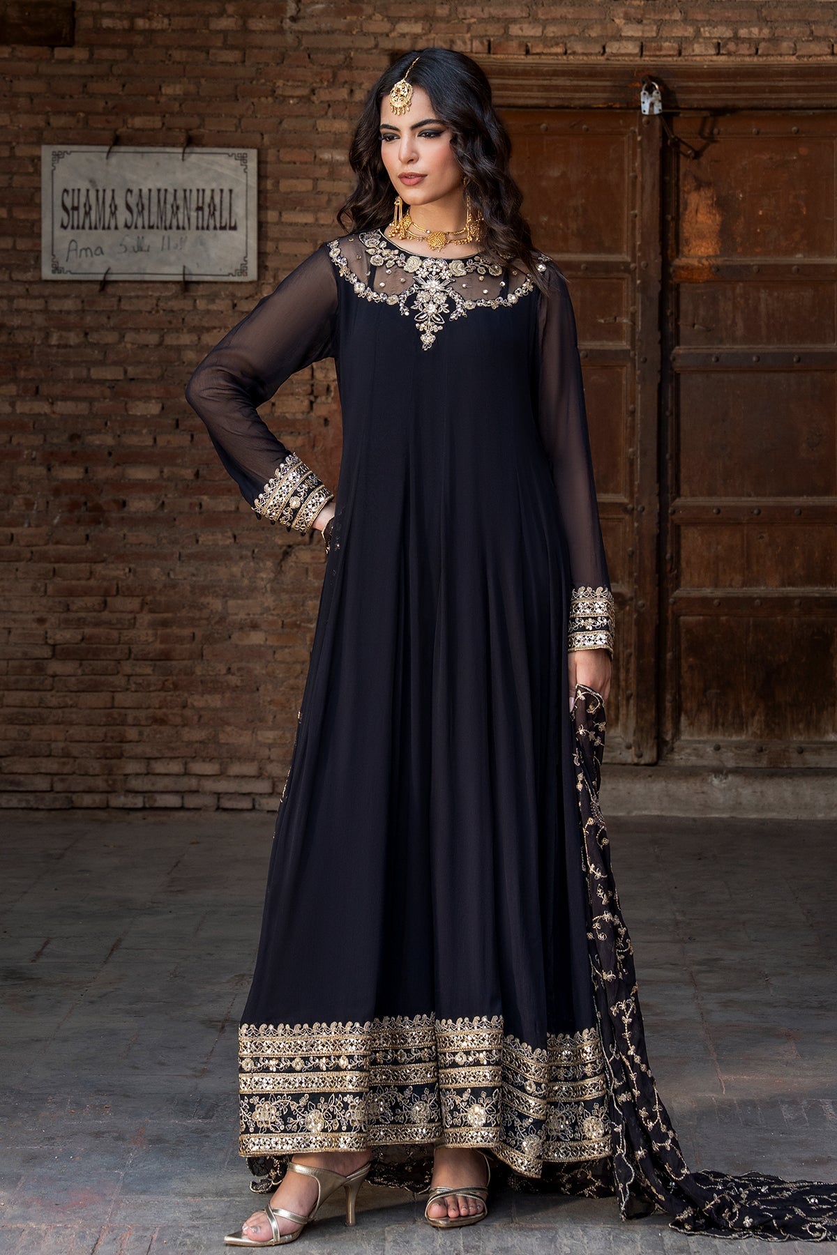 Charizma | Festive Pret | 3-PC Embroidered Chiffon CMA-6-429 by Charizma - Designer Dress  - Type : Ladies Clothes - Available at Libayah - 100% Original 