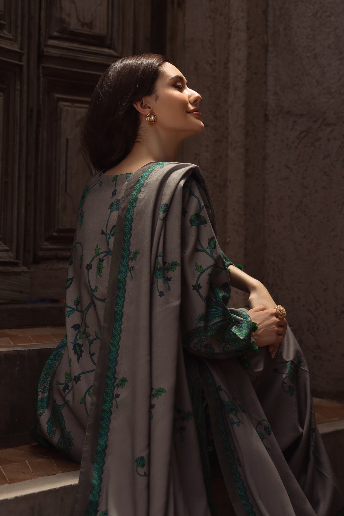 Charizma | C Prints Winter 25 |  3-PC Unstitched Printed Linen Collection CPW5-07 by Charizma - Designer Dress  - Type : Ladies Clothes - Available at Libayah - 100% Original 