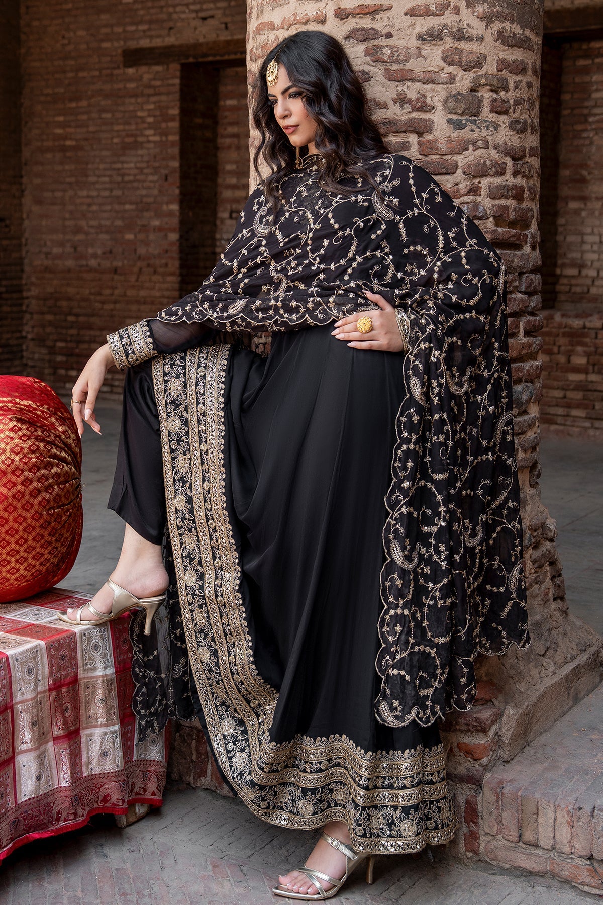 Charizma | Festive Pret | 3-PC Embroidered Chiffon CMA-6-429 by Charizma - Designer Dress  - Type : Ladies Clothes - Available at Libayah - 100% Original 