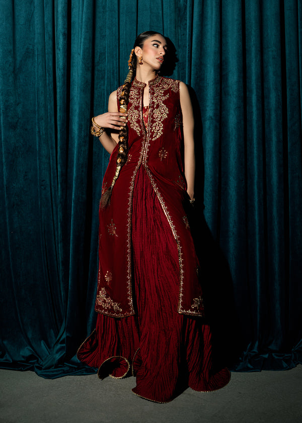 Umsha | Velvet Code | Regal Ruby by Umsha - Designer Dress  - Type : Ladies Clothes - Available at Libayah - 100% Original 