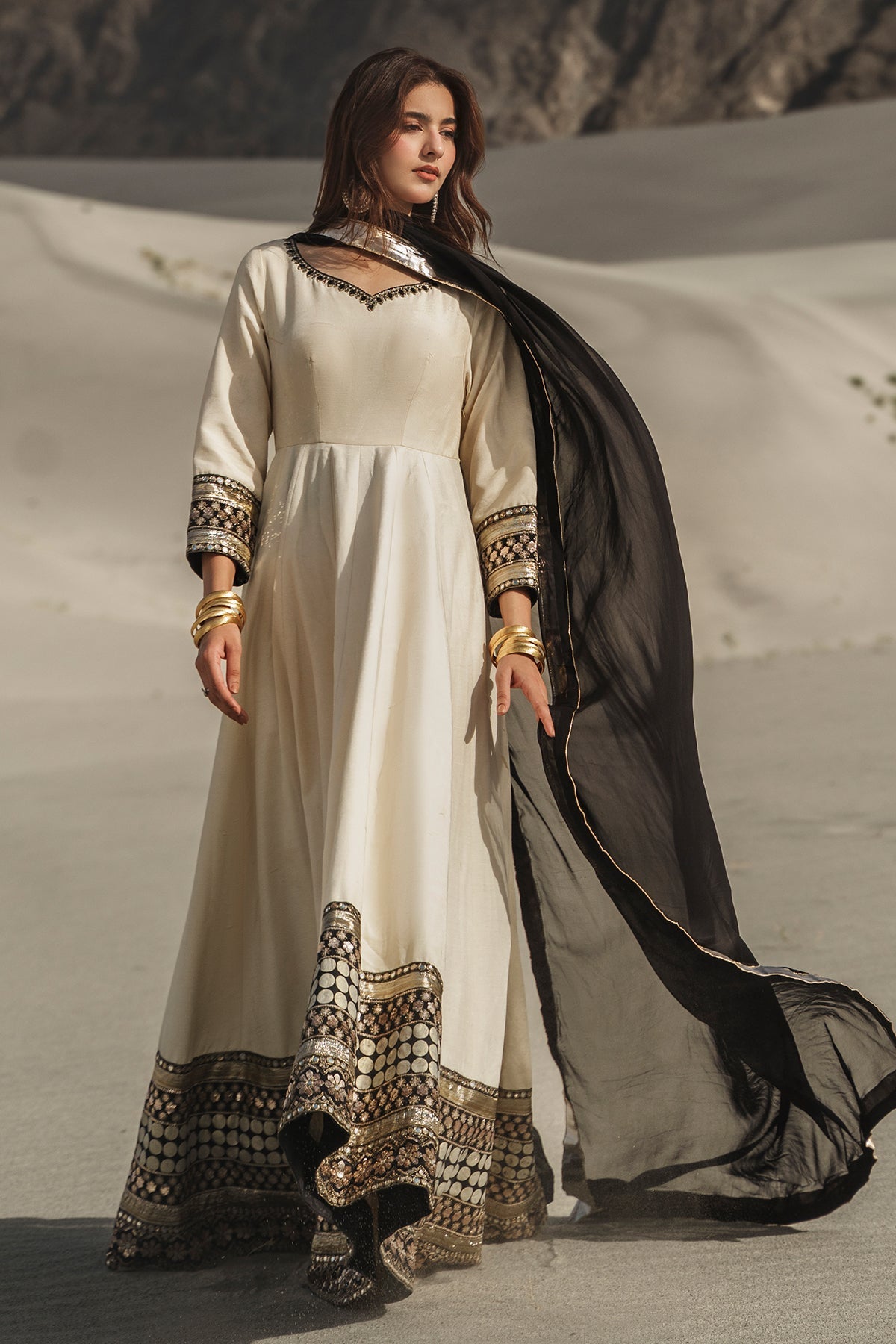 Charizma | Festive Pret | 3 Pcs Stitched Raw Silk Pishwas CMA-6-468 by Charizma - Designer Dress  - Type : Ladies Clothes - Available at Libayah - 100% Original 