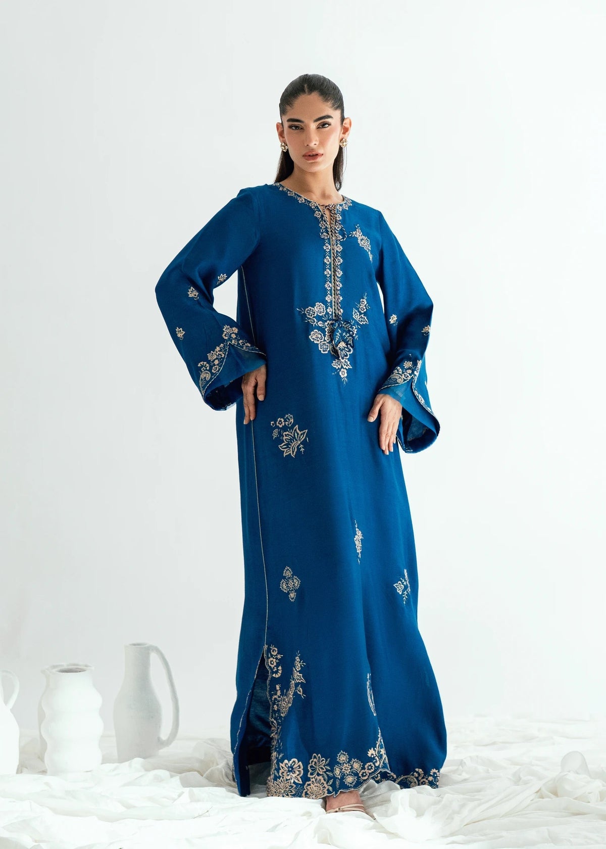 Umsha | Jardin De Luxe | Imperial Blue by Umsha - Designer Dress  - Type : Ladies Clothes - Available at Libayah - 100% Original 