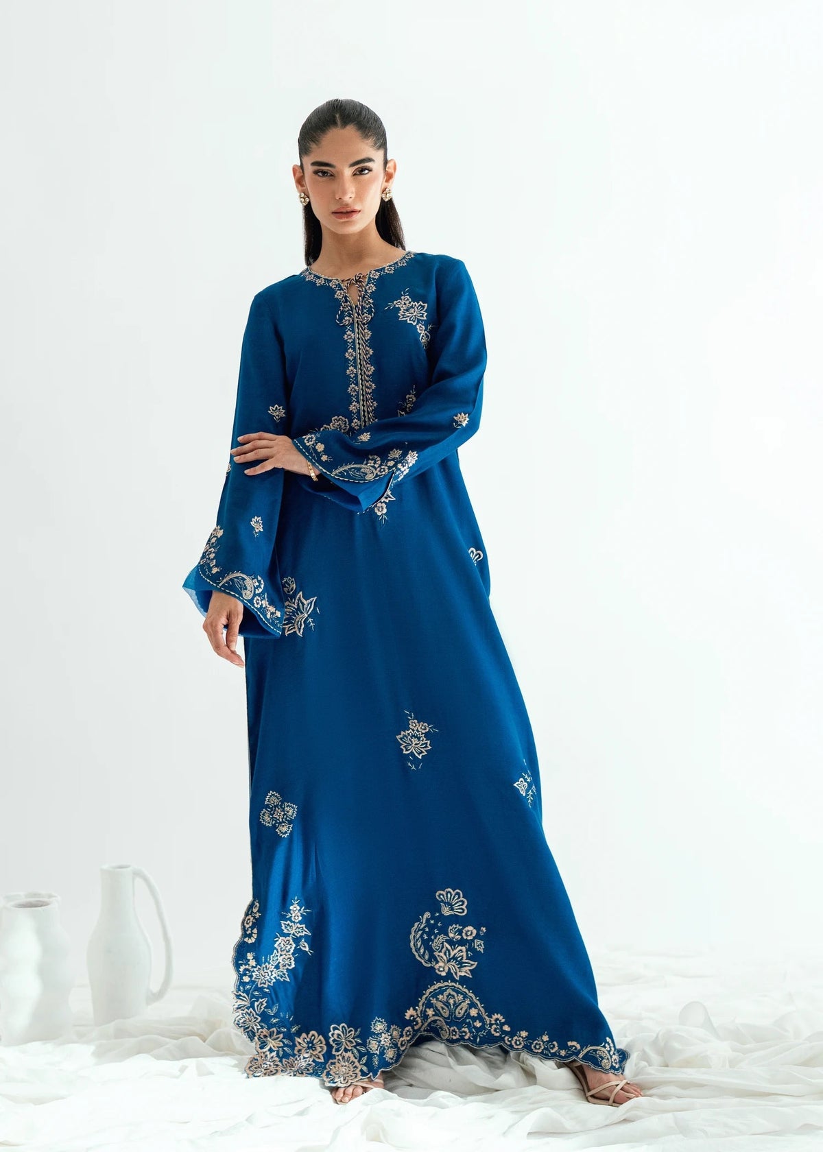 Umsha | Jardin De Luxe | Imperial Blue by Umsha - Designer Dress  - Type : Ladies Clothes - Available at Libayah - 100% Original 