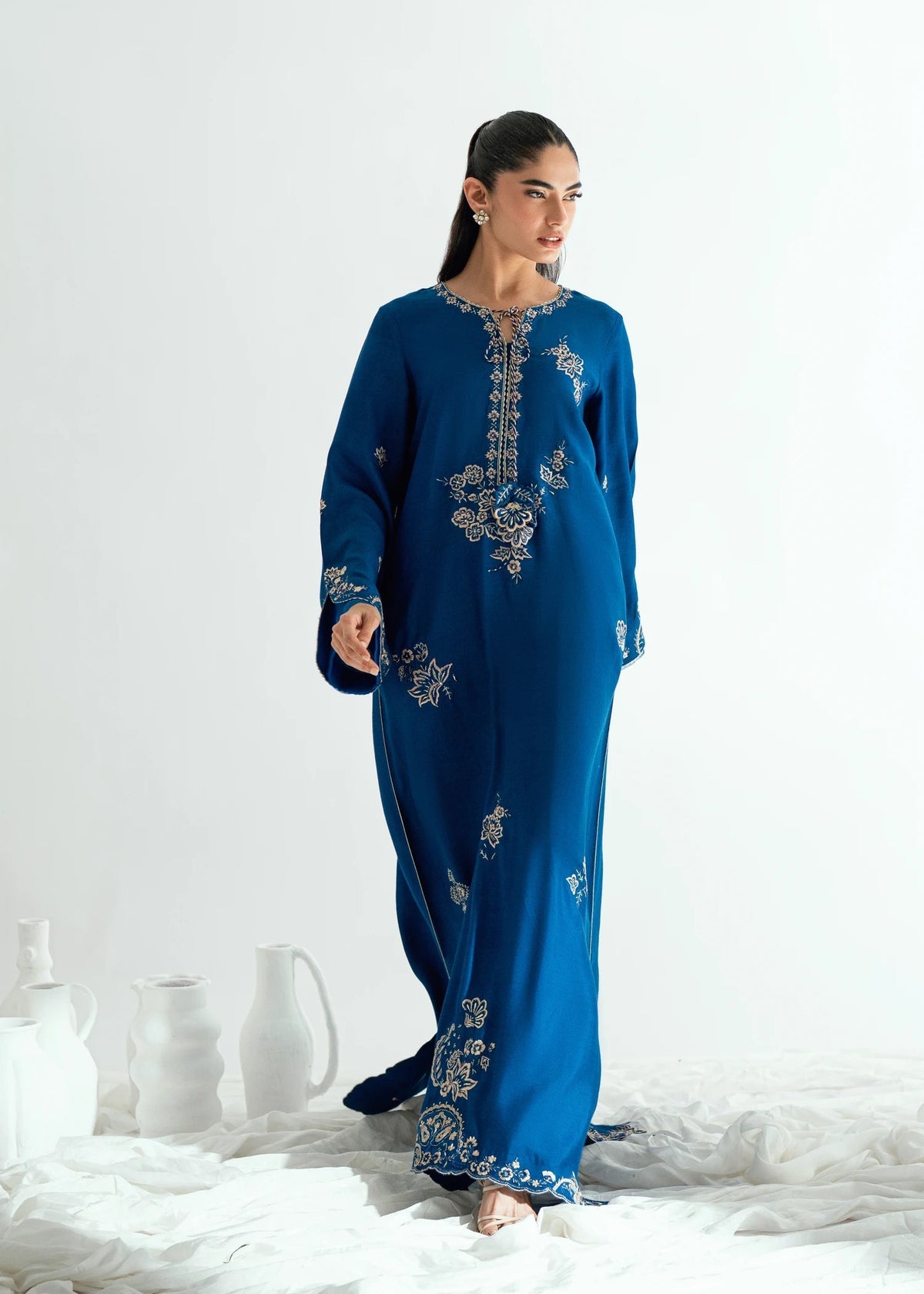 Umsha | Jardin De Luxe | Imperial Blue by Umsha - Designer Dress  - Type : Ladies Clothes - Available at Libayah - 100% Original 